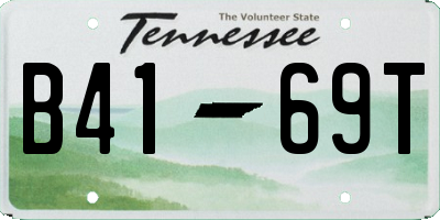 TN license plate B4169T