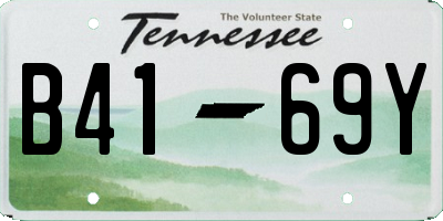 TN license plate B4169Y