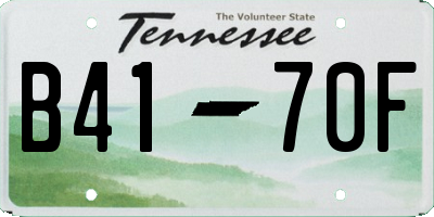 TN license plate B4170F