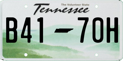 TN license plate B4170H