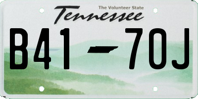 TN license plate B4170J