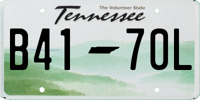 TN license plate B4170L