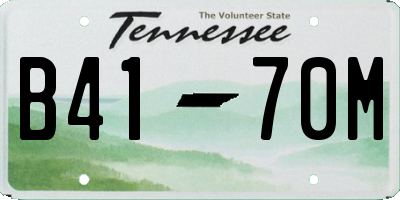 TN license plate B4170M