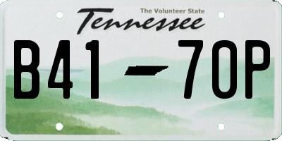 TN license plate B4170P