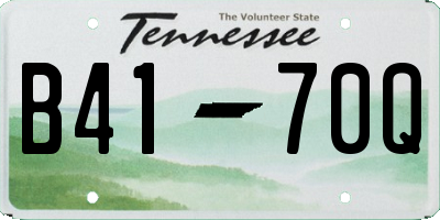 TN license plate B4170Q