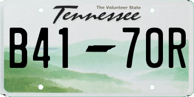 TN license plate B4170R