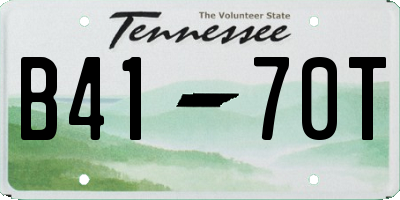 TN license plate B4170T