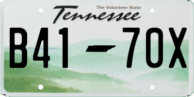 TN license plate B4170X