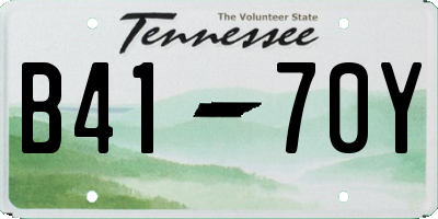 TN license plate B4170Y