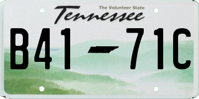 TN license plate B4171C