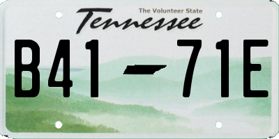 TN license plate B4171E