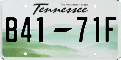 TN license plate B4171F