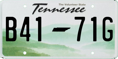 TN license plate B4171G