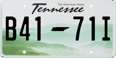 TN license plate B4171I