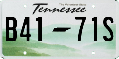 TN license plate B4171S