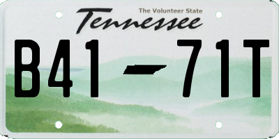 TN license plate B4171T