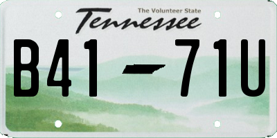 TN license plate B4171U
