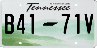TN license plate B4171V