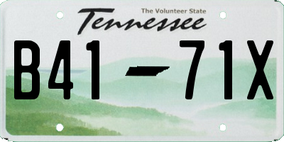 TN license plate B4171X