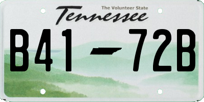 TN license plate B4172B