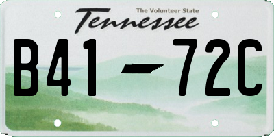 TN license plate B4172C
