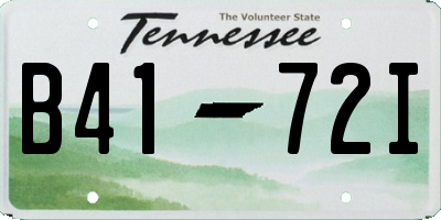 TN license plate B4172I
