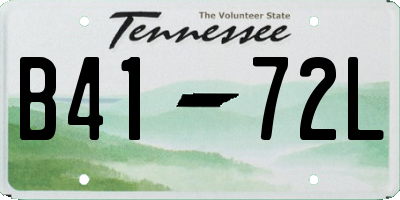 TN license plate B4172L