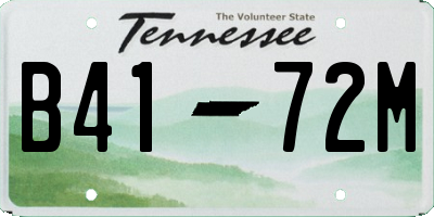 TN license plate B4172M