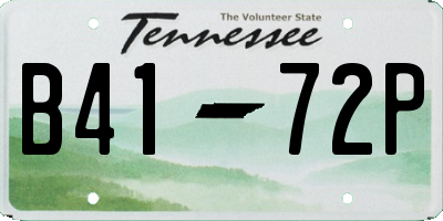 TN license plate B4172P