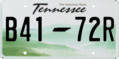 TN license plate B4172R