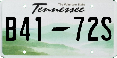 TN license plate B4172S
