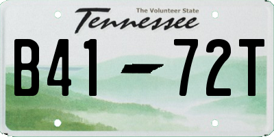 TN license plate B4172T