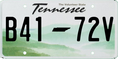 TN license plate B4172V