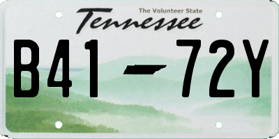 TN license plate B4172Y