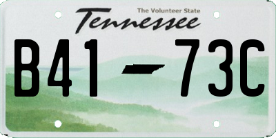 TN license plate B4173C