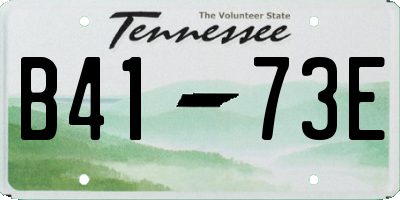 TN license plate B4173E