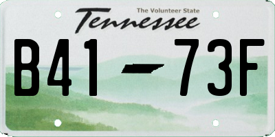 TN license plate B4173F