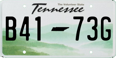 TN license plate B4173G