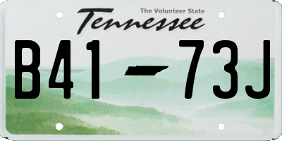 TN license plate B4173J