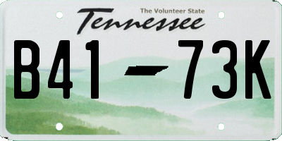 TN license plate B4173K