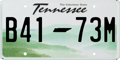 TN license plate B4173M