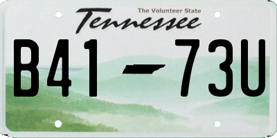 TN license plate B4173U