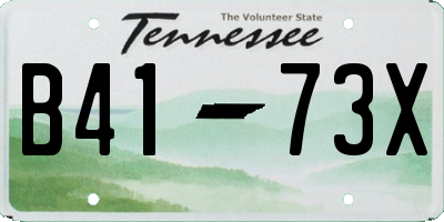 TN license plate B4173X