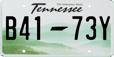 TN license plate B4173Y