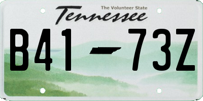 TN license plate B4173Z