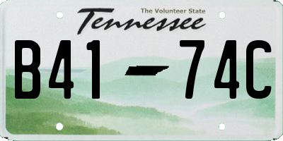 TN license plate B4174C