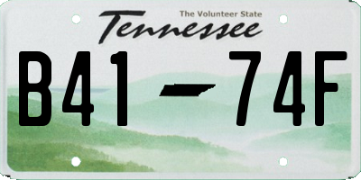 TN license plate B4174F