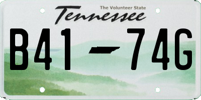 TN license plate B4174G