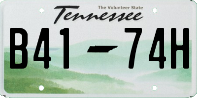 TN license plate B4174H