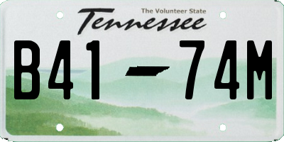 TN license plate B4174M